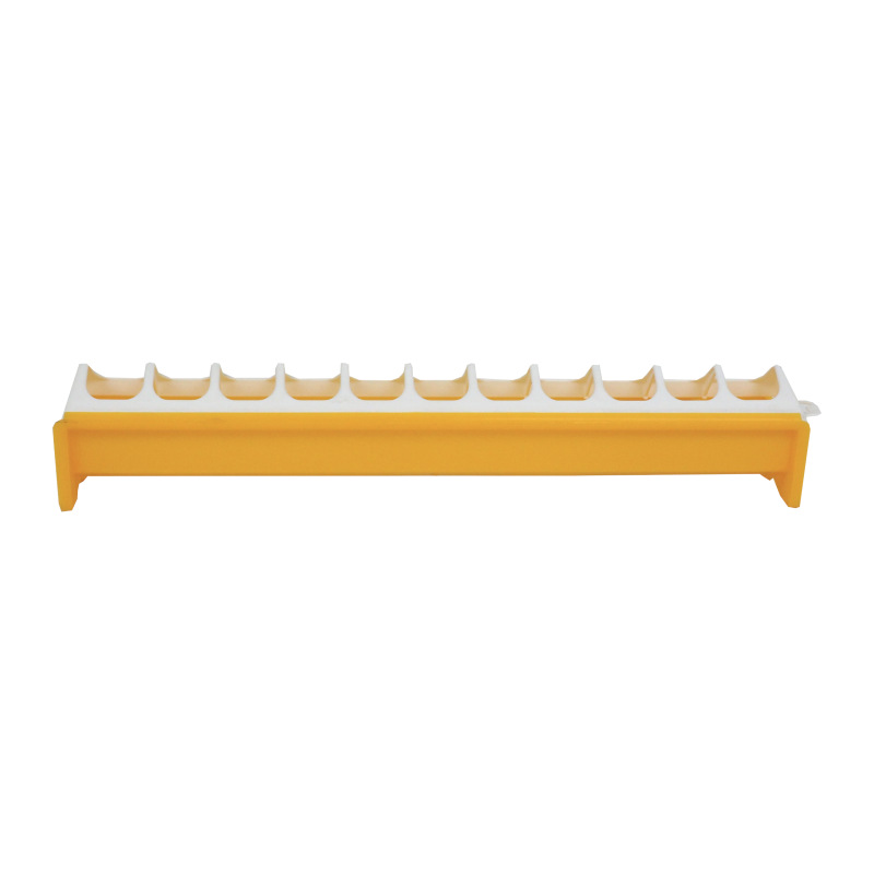 TOPTRADE kŕmidlo plastové, žľabové, zasúvacie, pre kurčatá, kačice, húsatá, 500 mm 2
