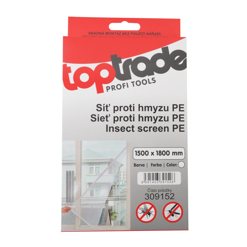 TOPTRADE sieť proti hmyzu PE, 1500 x 1800 mm 1