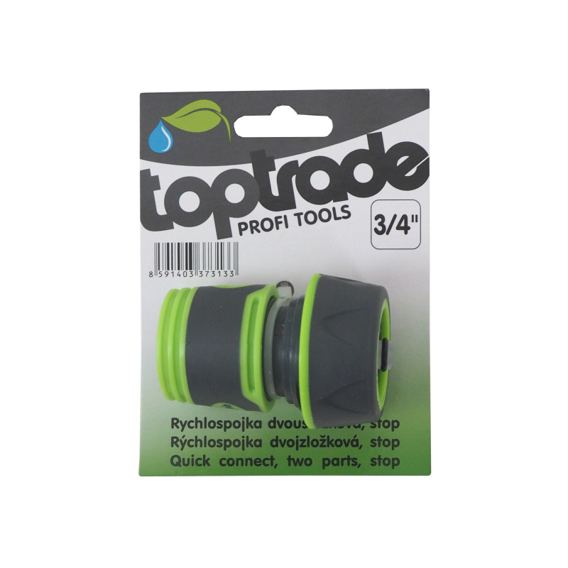 TOPTRADE rýchlospojka dvojzložková, stop, 3/4" 2