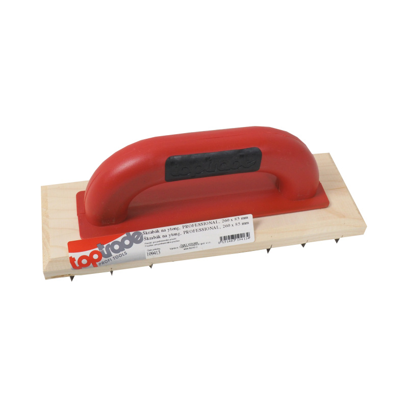 TOPTRADE škrabák malý, drevený, na ytong, PROFESSIONAL, 260 x 90 mm 2