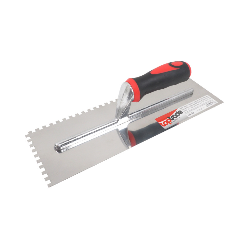 TOPTRADE hladítko nerezové, s pogumovanou rukoväťou, zub 6 mm, 360 x 120 mm 1