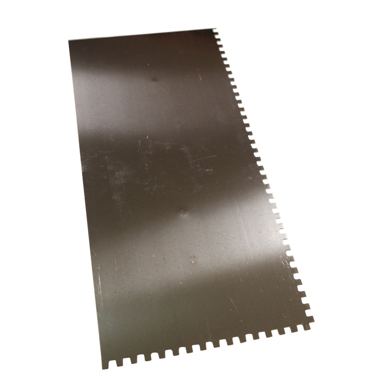 TOPTRADE hladítko nerezové, s plastovou rukoväťou, zub 4 mm, 270 x 130 mm, hobby 2