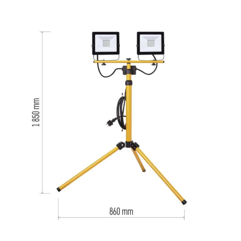 reflektor LED, HOBBY SLIM, 2x 30W + trojnožka 4