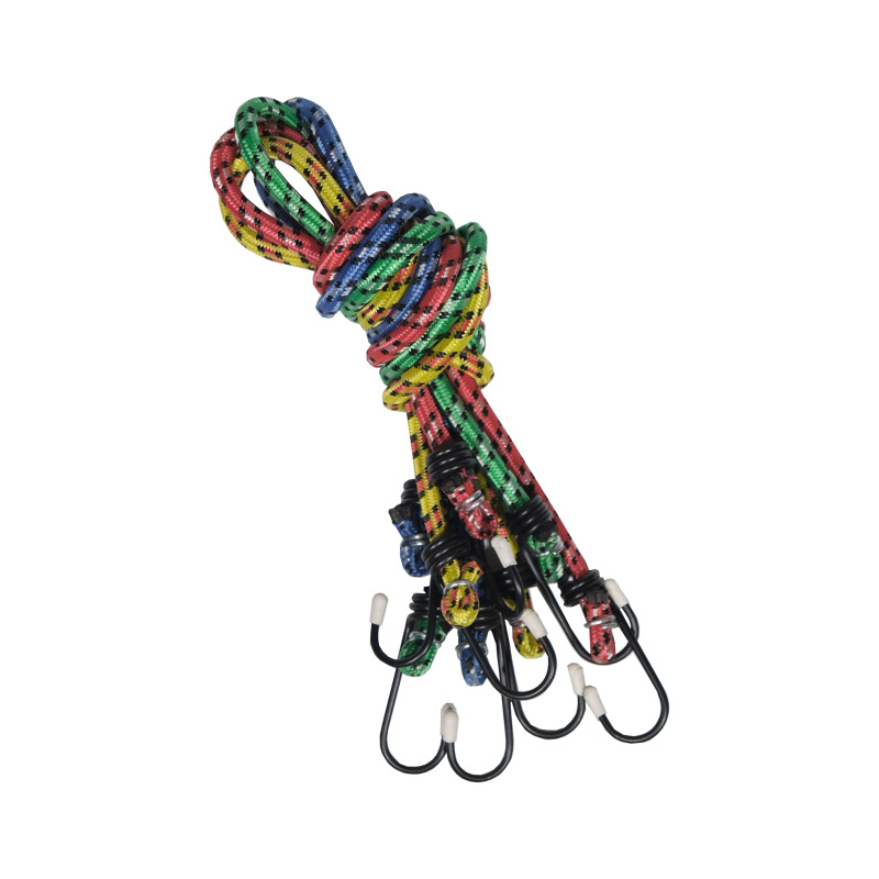 TOPTRADE gumolano upínacie, pavúk s háčikmi, súprava 4 ks, O 8 mm x 80 cm