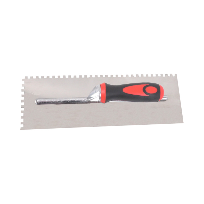 TOPTRADE hladítko nerezové, s pogumovanou rukoväťou, zub 6 mm, 360 x 120 mm 2