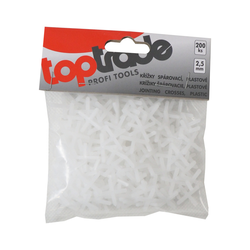 TOPTRADE krížiky plastové, špárovacie, 2,5 mm / 200 ks 1