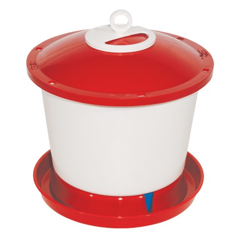 TOPTRADE napájačka plastová, vedrová, s plavákom, pre kurčatá, 9 l