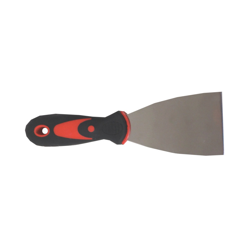 TOPTRADE špachtľa nerezová, s gumenou, ergonomickou rukoväťou, 90 mm, profi 7