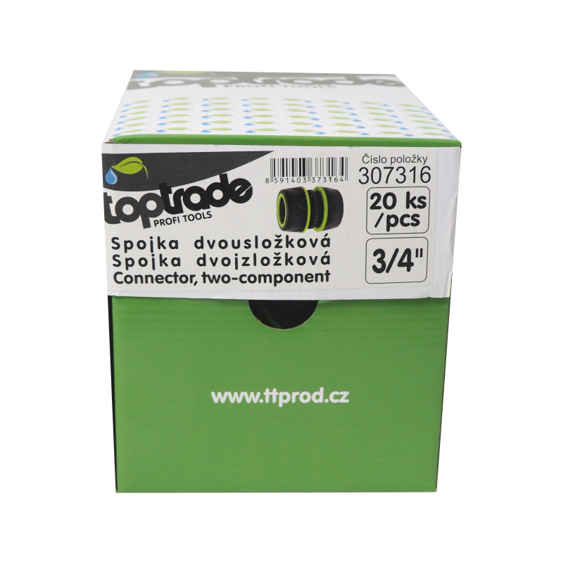 TOPTRADE spojka dvojzložková, 3/4", súprava 20 ks 4