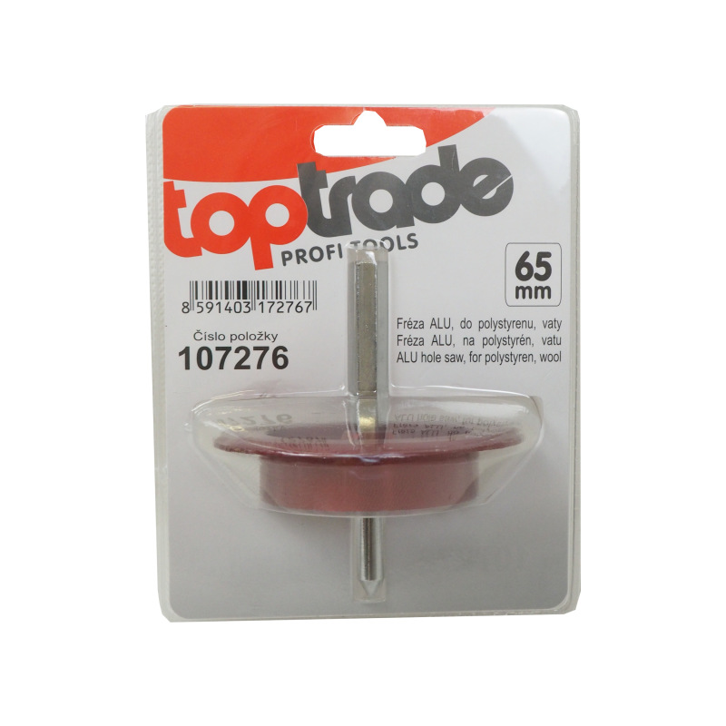 TOPTRADE fréza ALU, do polystyrénu, vaty, priemer. 65 mm 2