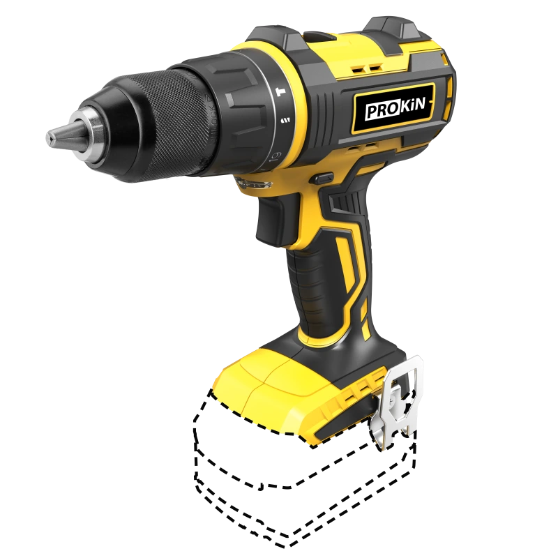 vŕtačka - skrutkovač CD-B0318E, bezkartáčový AKU 18V SYSTEM PROKIN s príklepom