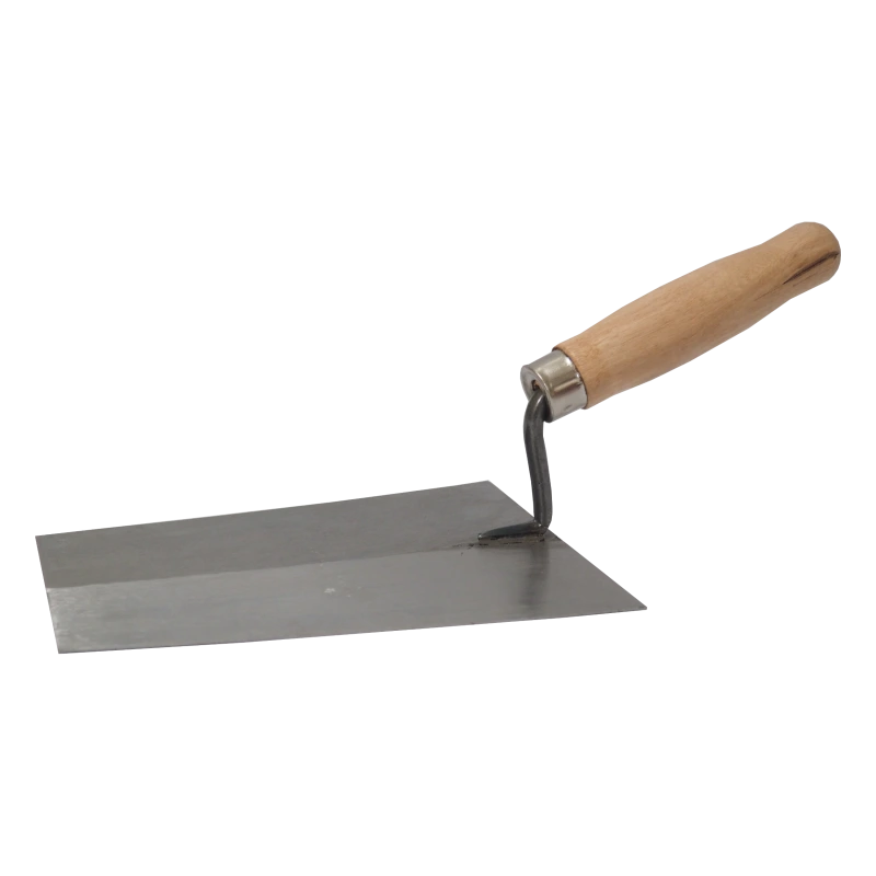TOPTRADE lyžica murárska, brúsená, oceľová, 180 x 130 mm, profi