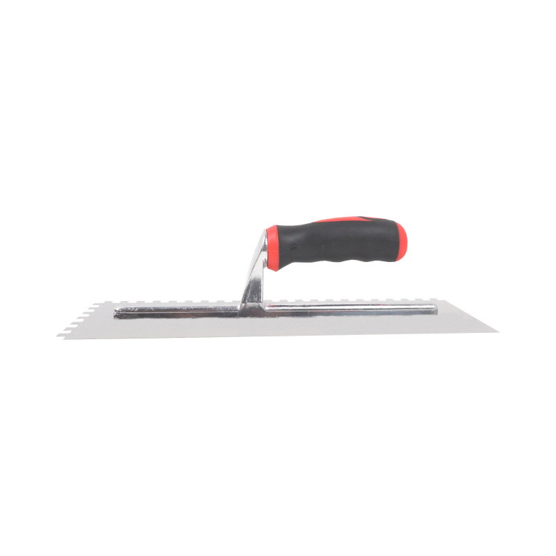 TOPTRADE hladítko nerezové, s pogumovanou rukoväťou, zub 8 mm, 360 x 120 mm, profi 3