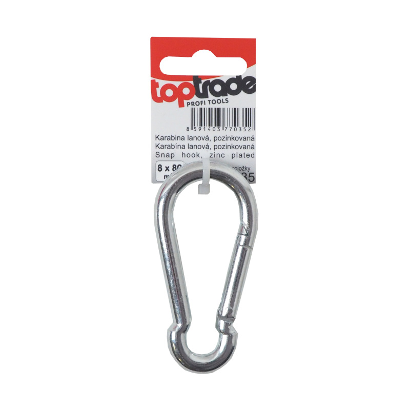 TOPTRADE karabína lanová, pozinkovaná, obyčajná, 8 x 80 mm 1