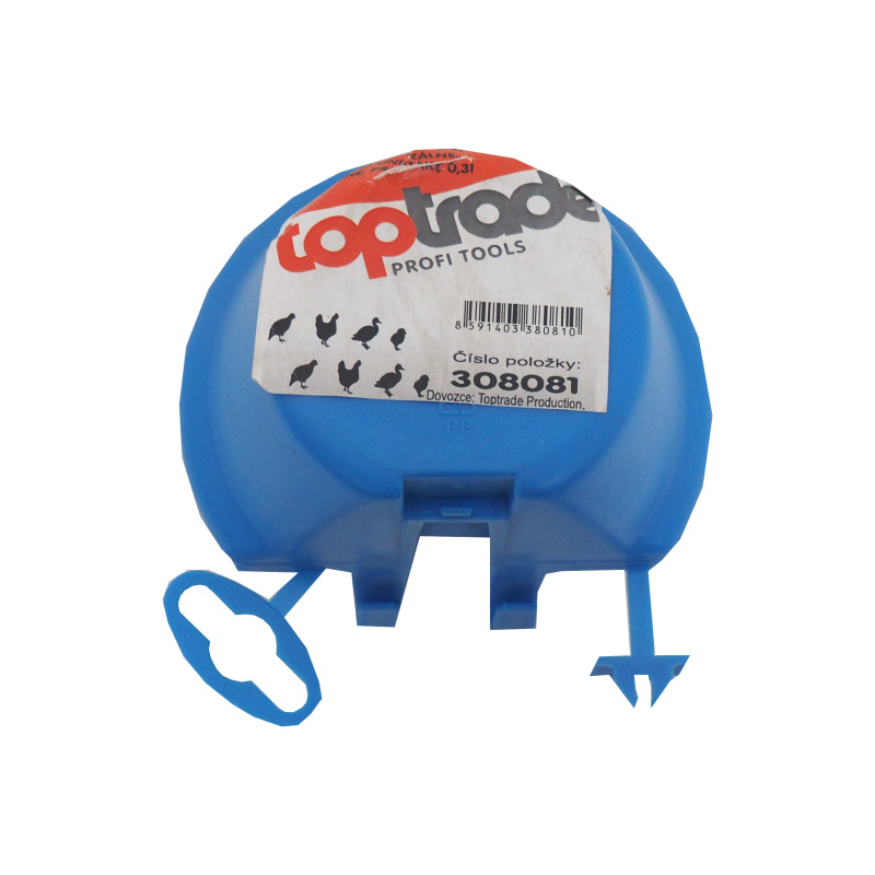 TOPTRADE kŕmidlo plastové, závesné, pevné, univerzálne, pre vtáctvo, 0,3 l 2