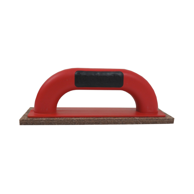 TOPTRADE hladidlo ABS, plsť hnedá, špaletové, PROFESSIONAL, 220 x 65 x 10 mm 1