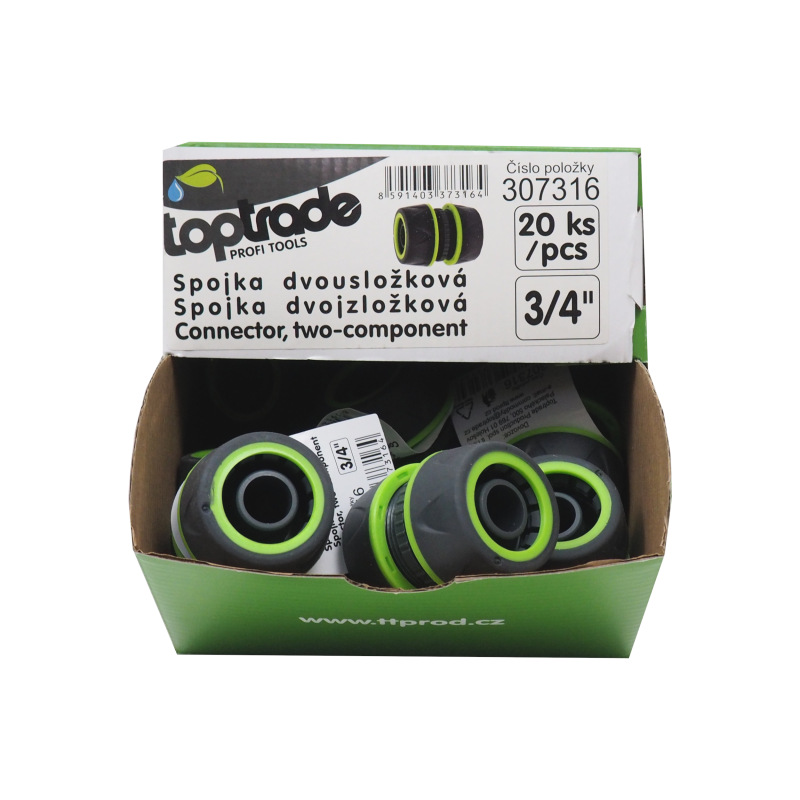 TOPTRADE spojka dvojzložková, 3/4", súprava 20 ks 1