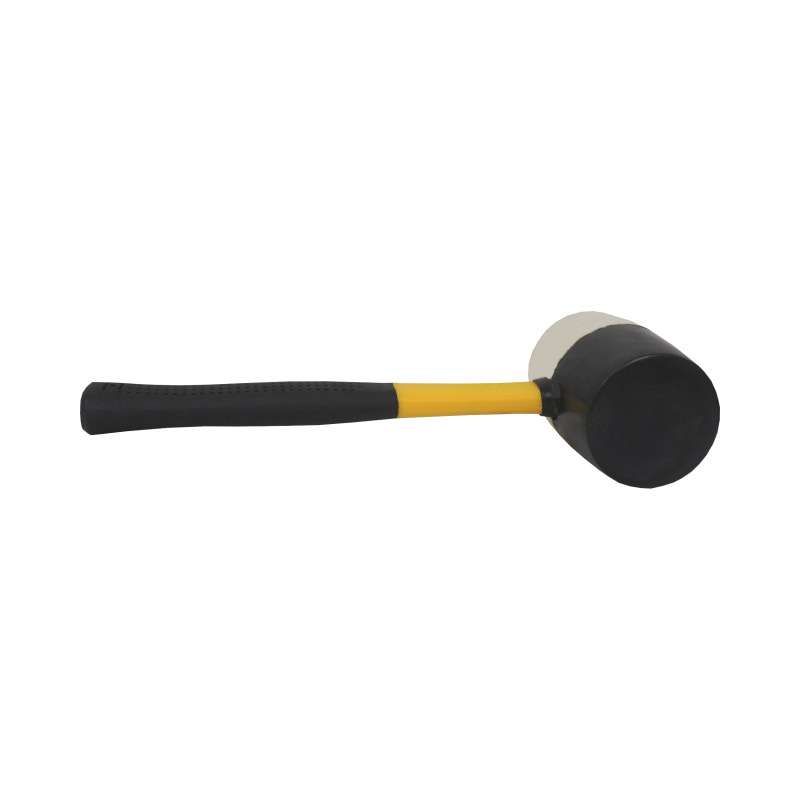 TOPTRADE kladivo gumené, čierne/biela, sa sklolaminátovou násadou, O 65 mm / 680 g, profi 4