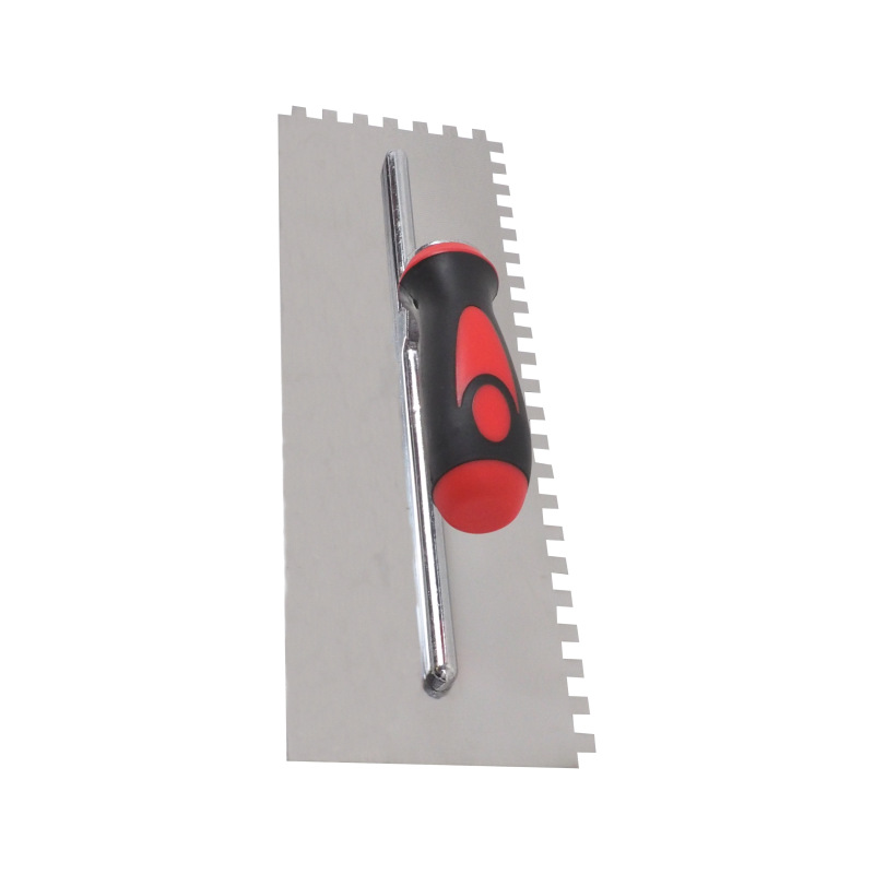 TOPTRADE hladítko nerezové, s pogumovanou rukoväťou, zub 8 mm, 360 x 120 mm, profi 4