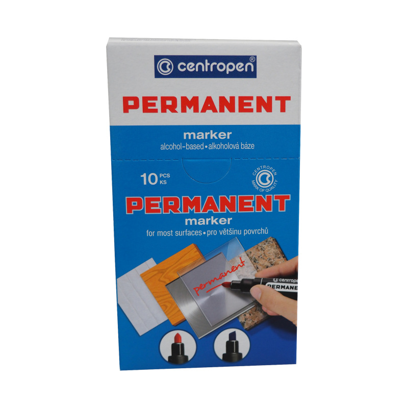 značkovač permanentný CENTROPEN, 8566/1, čierny, stopa 2,5 mm, sada 10 ks 1