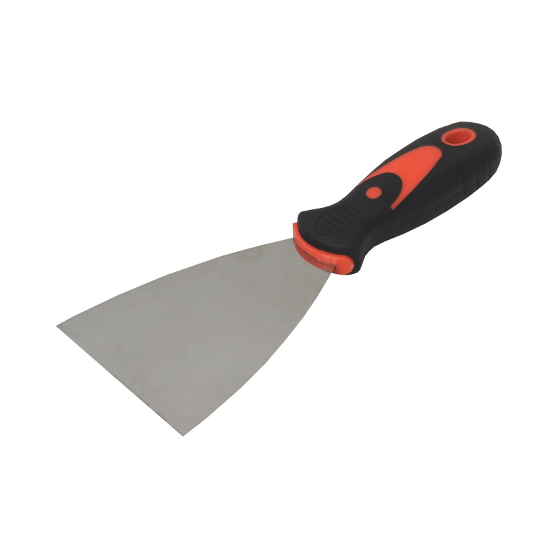 TOPTRADE špachtľa nerezová, s gumenou, ergonomickou rukoväťou, 90 mm, profi 2