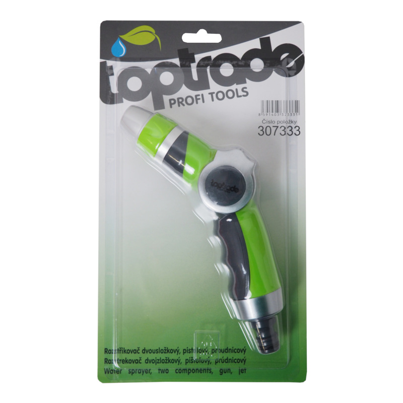 TOPTRADE rozstrekovač dvojzložkový, pištoľový, prúdnicový 1