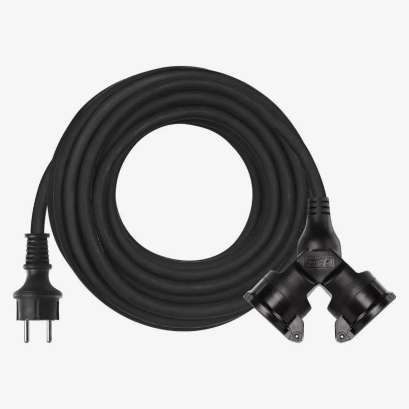 kábel predlžovací, gumový, 2 zásuvky, 10 m, 250 V ~ / 16 A, IP 44 2