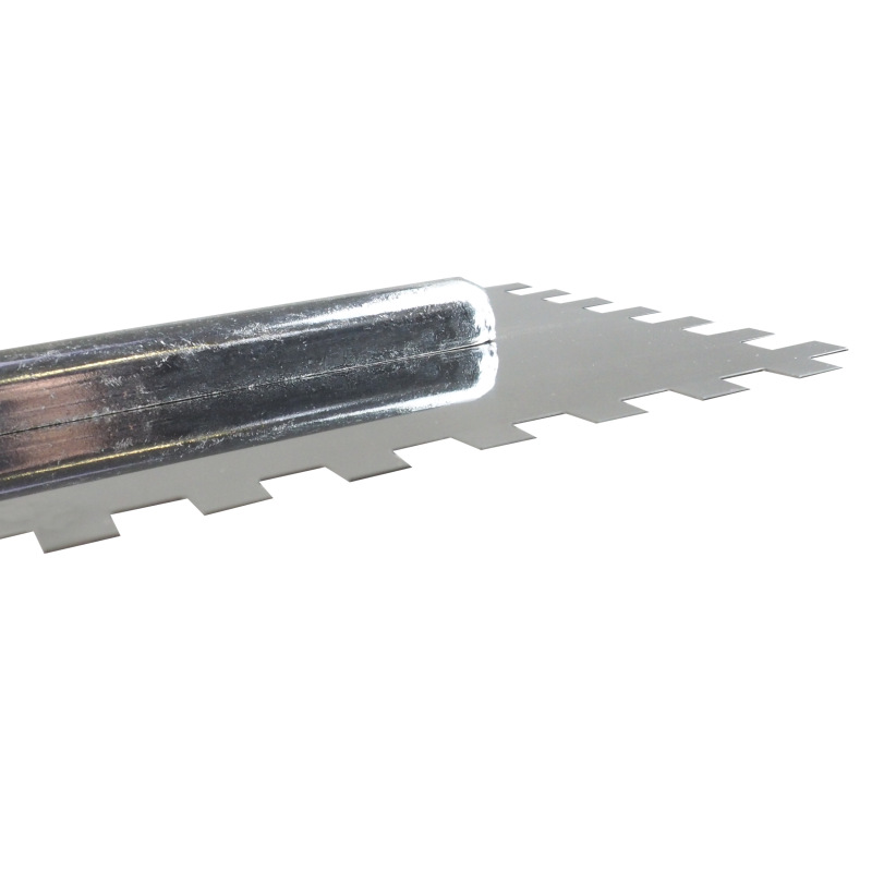 TOPTRADE hladítko nerezové, s pogumovanou rukoväťou, zub 8 mm, 360 x 120 mm, profi 7