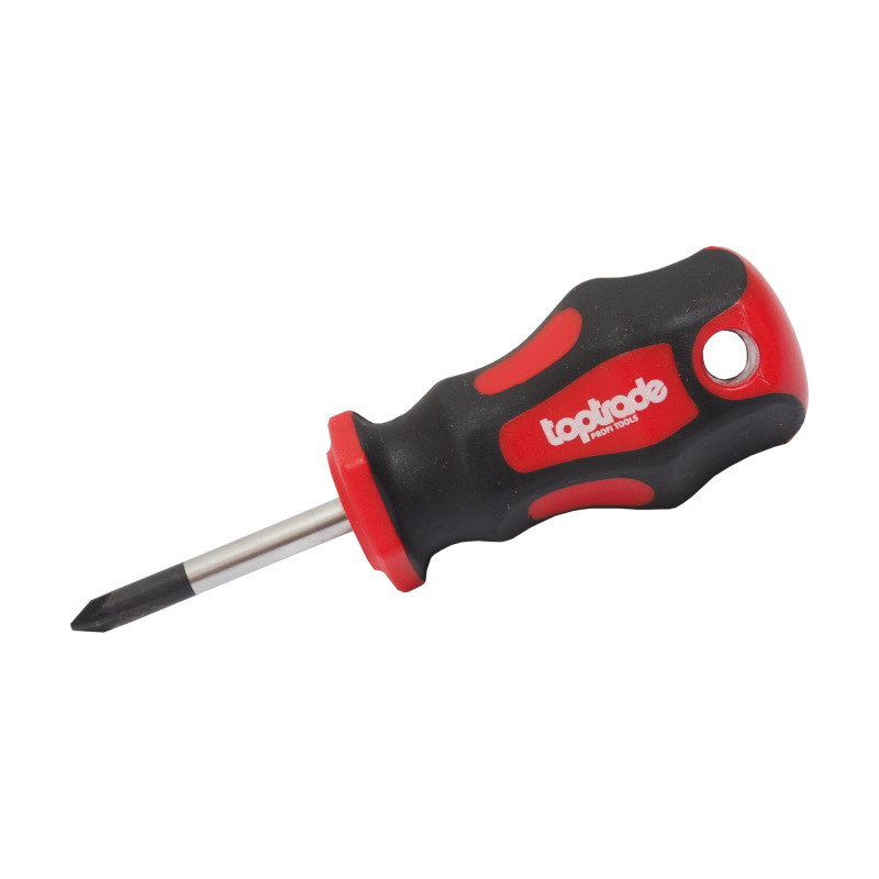 TOPTRADE skrutkovač pozidrive, krátky, magnetický, S2, 2 x 38 mm