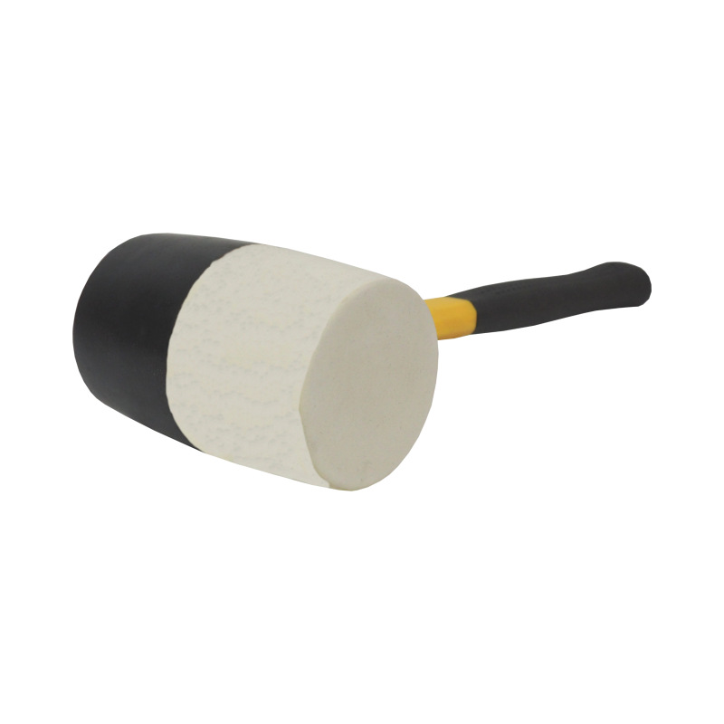 TOPTRADE kladivo gumené, čierne/biela, sa sklolaminátovou násadou, O 65 mm / 680 g, profi 5