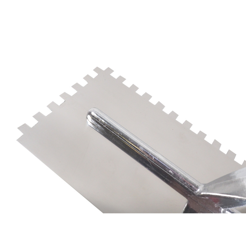 TOPTRADE hladítko nerezové, s pogumovanou rukoväťou, zub 8 mm, 360 x 120 mm, profi 5