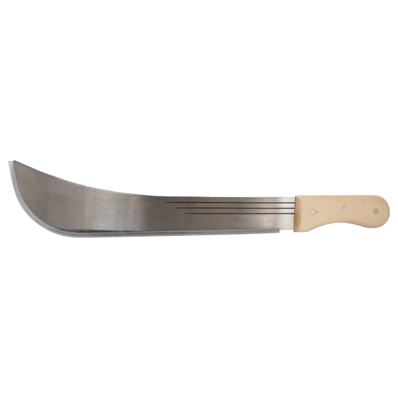 TOPTRADE mačeta oceľová, s drevenou rukoväťou, 16 "čepeľ, 500 mm