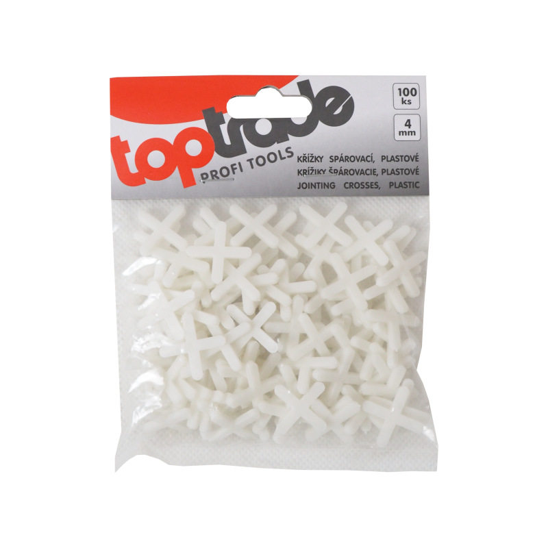 TOPTRADE krížiky plastové, špárovacie, 4 mm / 100 ks 1