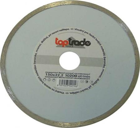 TOPTRADE kotúč diamantový, celoobvodový, 105 x 22,2 x 7 mm, hobby, xxx