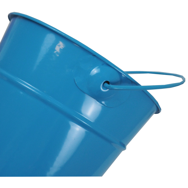 TOPTRADE náradie záhradné, detské - vedro, kovové, modré, 1,2 l 5