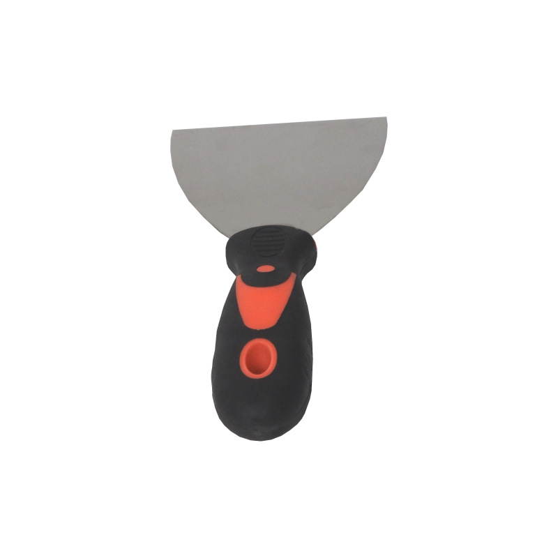 TOPTRADE špachtľa nerezová, s gumenou, ergonomickou rukoväťou, 100 mm, profi 6