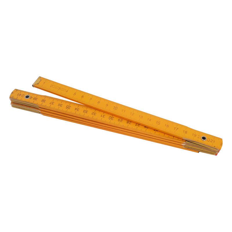TOPTRADE meter skladací, drevený, žltý, 1 m, štandard