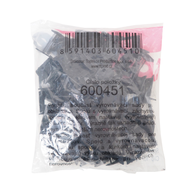 TOPTRADE spona, vyrovnávacia, záchytná, hr. 1 mm, vyrovnávacie výška 12 - 23 mm / 100 ks 2