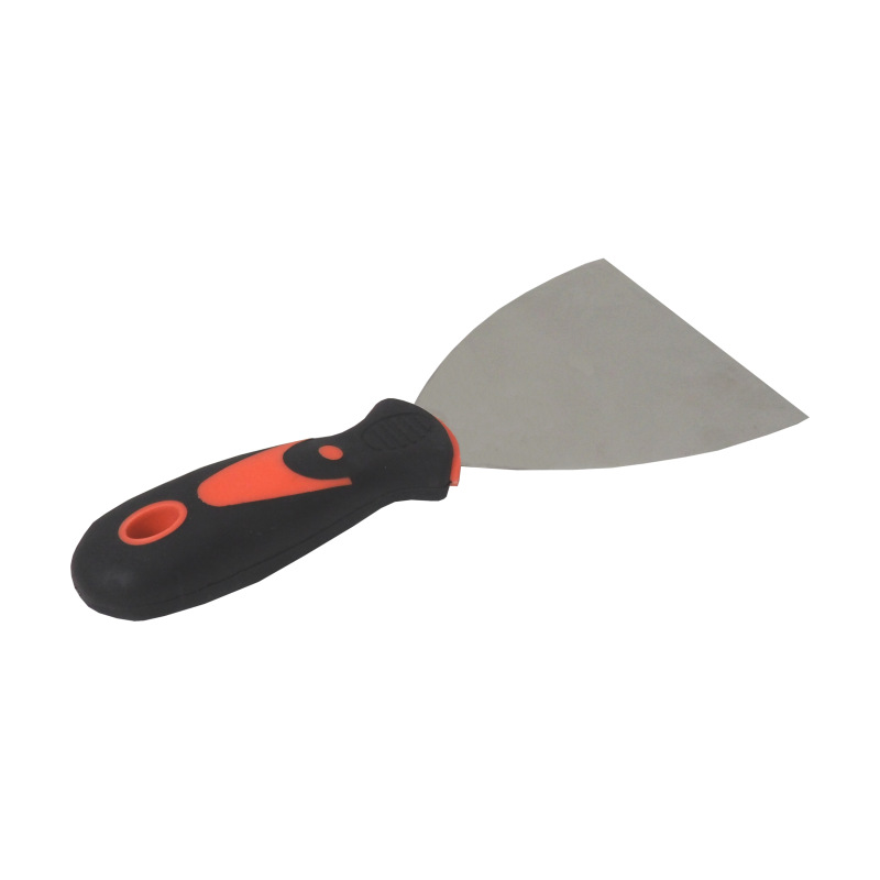 TOPTRADE špachtľa nerezová, s gumenou, ergonomickou rukoväťou, 100 mm, profi 2