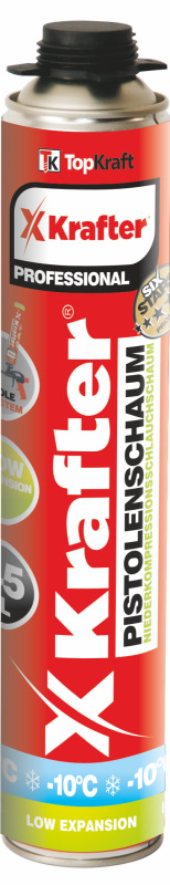 Pena montážna pištoľová nízkorozťažná celoročná do -10°C,750ml / 12ks v kartóne