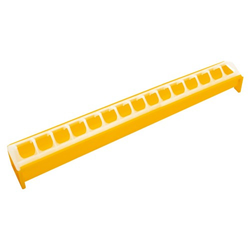 TOPTRADE kŕmidlo plastové, žľabové, zasúvacie, pre kurčatá, kačice, húsatá, 500 mm