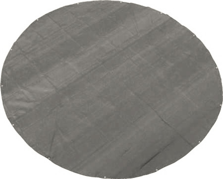 TOPTRADE plachta krycia, strieborná, s kovovými okami, guľatá, O 5,5 m, 100 g / m2