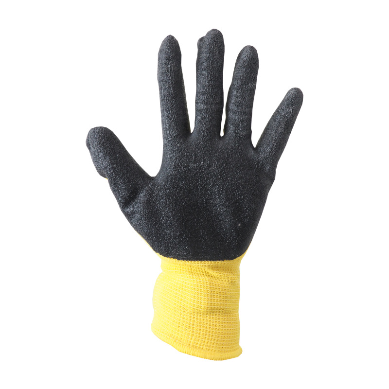 TOPTRADE rukavice Polycotton, s latexovou dlaňou a úpletom, veľkosť 10 3