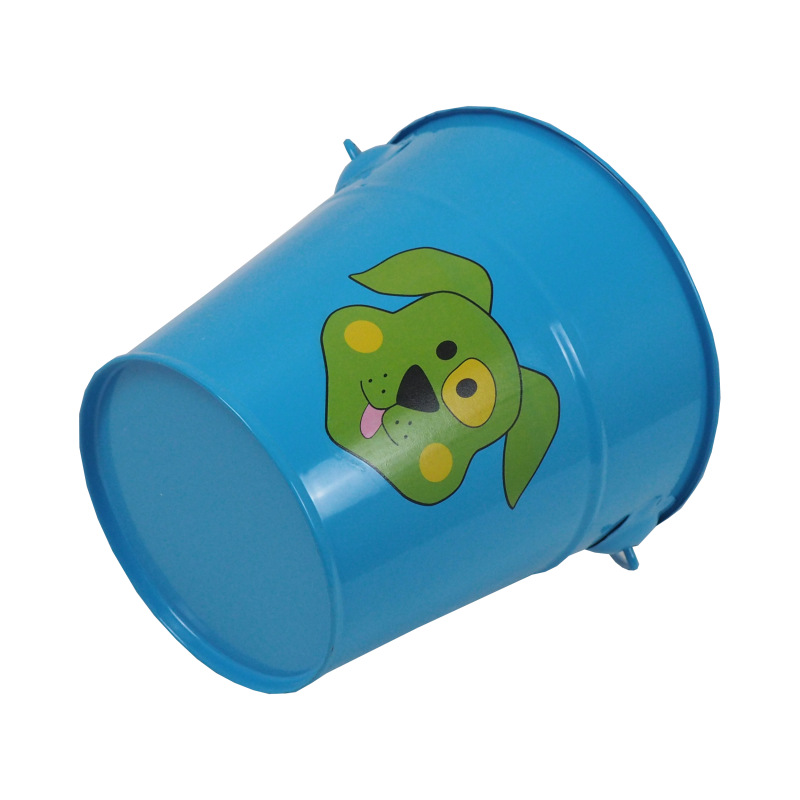 TOPTRADE náradie záhradné, detské - vedro, kovové, modré, 1,2 l 4