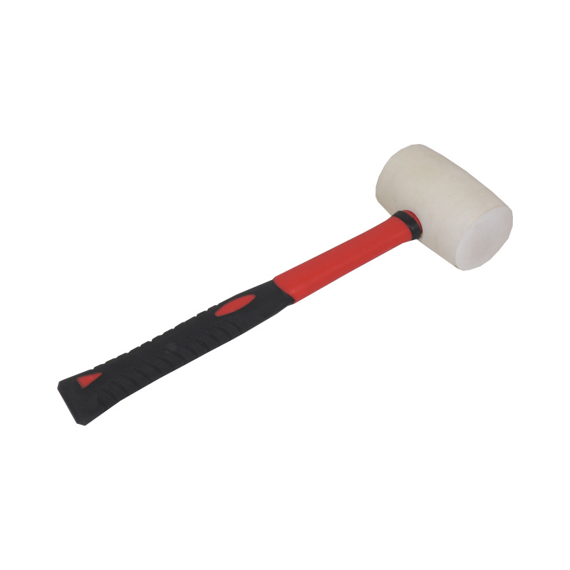 TOPTRADE kladivo gumené, biele, sa sklolaminátovou násadou, O 70 mm / 900 g, profi 3