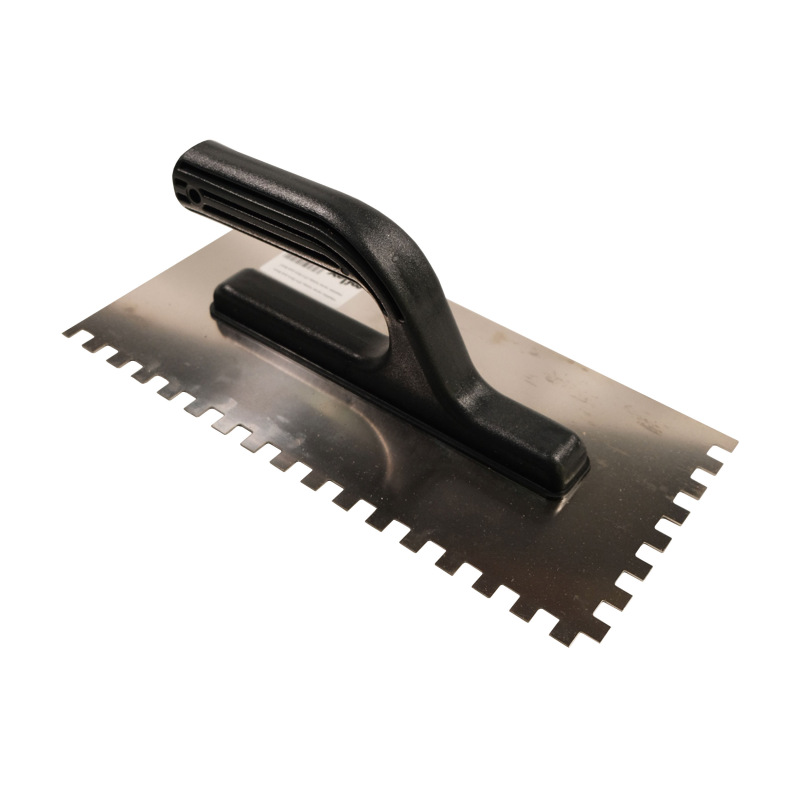 TOPTRADE hladítko nerezové, s plastovou rukoväťou, zub 8 mm, 270 x 130 mm, hobby 1