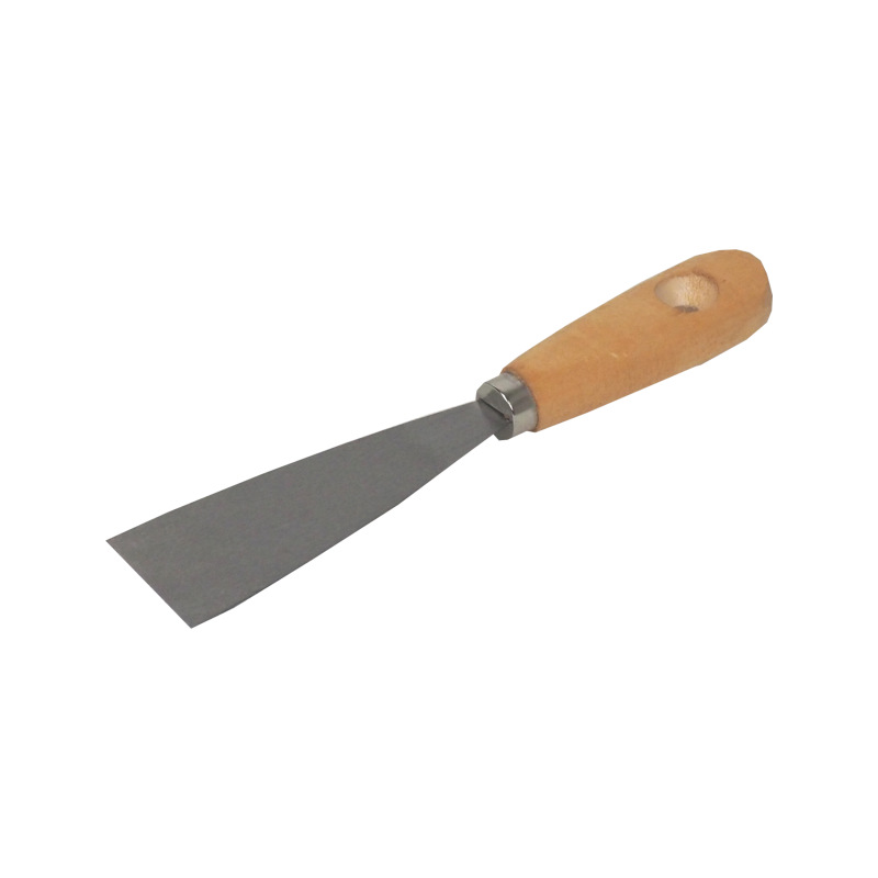 TOPTRADE špachtľa oceľová, s drevenou rukoväťou a náklepovým nitom, 30 mm, hobby 2