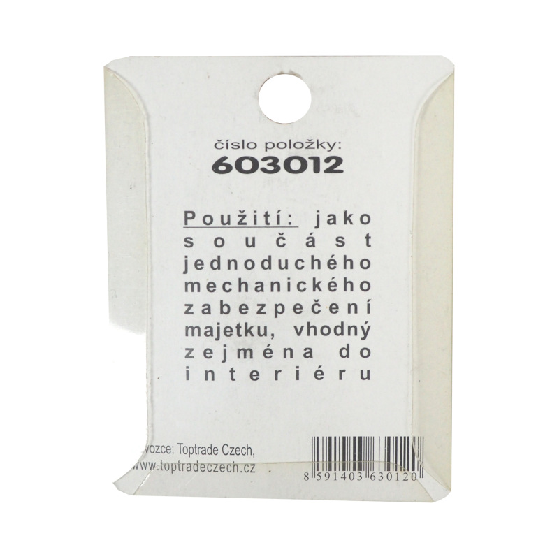 TOPTRADE zámok visiaci, mosadzný, 32 mm 3