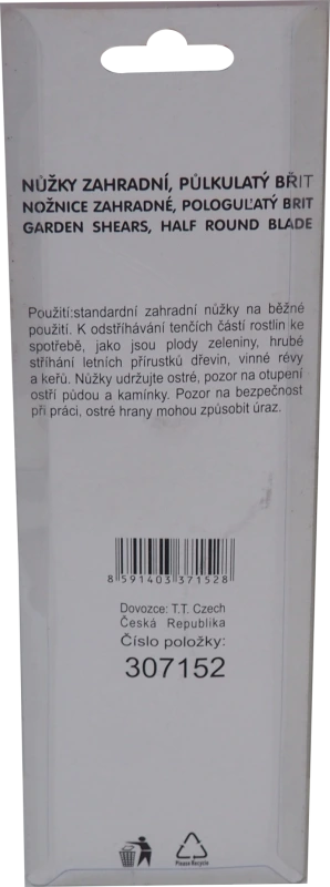 TOPTRADE záhradné nožnice, plastové, polguľaté, 175 mm 2