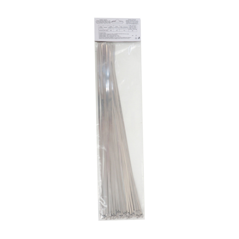 TOPTRADE pások sťahovací, nerezový, 50ks, 4,6 x 450 mm 2